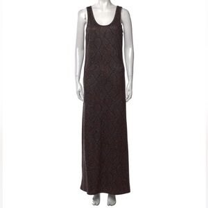 Chic Sleeveless Brown Maxi Dress